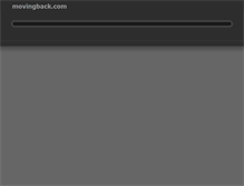 Tablet Screenshot of movingback.com